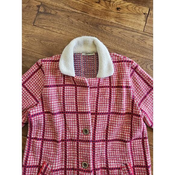 Anthropologie by Aldomartins SWEATER COAT Wool Alpaca Blend Size 12 Herringbone - Picture 6 of 11